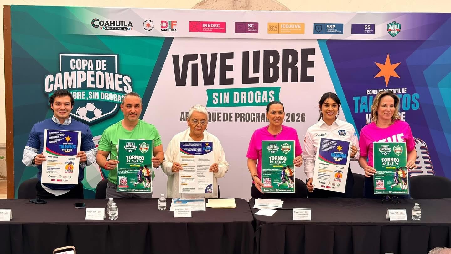 Coahuila fortalece la lucha contra las adicciones con el programa “Vive Libre Sin Drogas” 2026