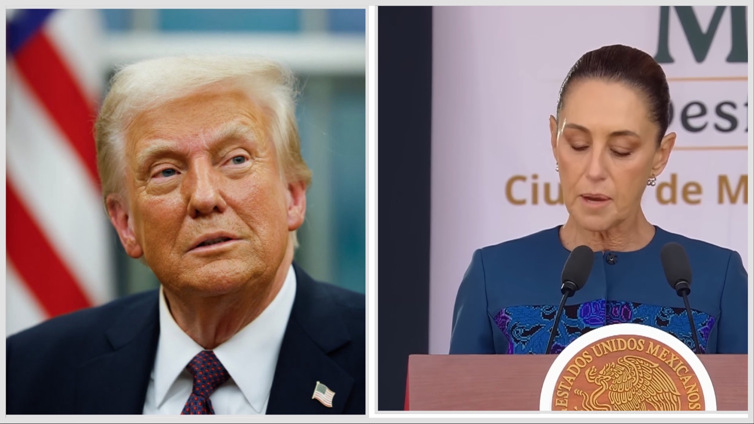 Trump arremete contra México con amenazas de ataques a cárteles, pero alaba cooperación de Sheinbaum.