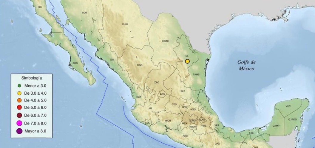 Sismo de Magnitud 3.4 Sacude la Región Citrícola de Nuevo León