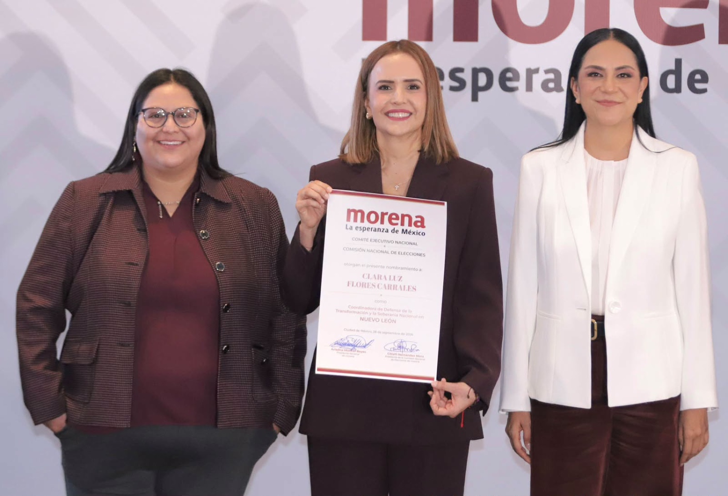 Clara Luz Flores va de nuevo por Nuevo León: será la candidata de Morena en 2027